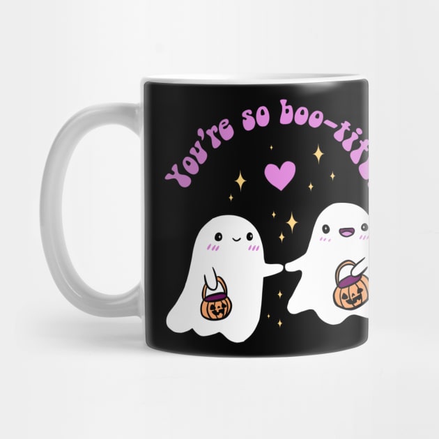 You are so boo-tiful a cute ghost couple for halloween by Yarafantasyart